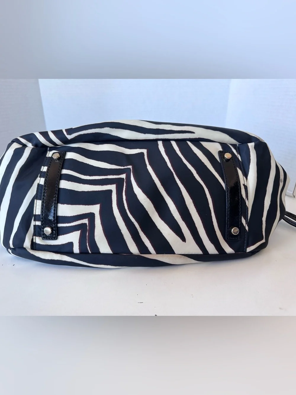 vintage Y2K kate spade zebra pattern shoulder bag purse *flaws